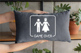 Funny Wedding Game Over Pillow, Funny Wedding Gift, Men Gift, Funny Wedding Party, Couple Gift, Engagement Funny Gift, Funny Wedding - Arria Home