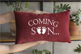 Funny Baby Coming Soon Pillow, Personalized Baby Announcement Pillow, Pregnancy Gift, Custom Pregnancy Gift, Pregnancy Baby Coming Soon - Arria Home