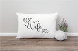 Personalized Best Wife Ever Pillow, Wife Pillow, Wife Birthday Gift, Mothers Day Gift from Husband, Couple Gift, Anniversary Gift, Decor - Arria Home