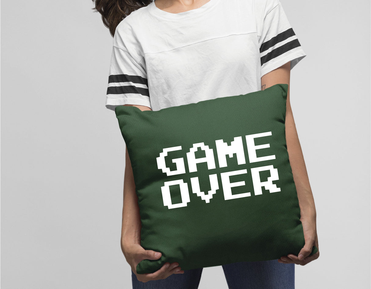 Personalized Game Over Lumbar Pillow, Game Chair Pillow, Gamer Gift, Gaming Gift, Game Room Decor, Gift for Gamer, Streamer Gift, Custom - Arria Home