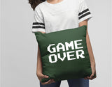 Personalized Game Over Lumbar Pillow, Game Chair Pillow, Gamer Gift, Gaming Gift, Game Room Decor, Gift for Gamer, Streamer Gift, Custom - Arria Home