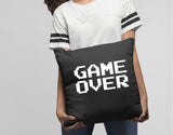 Personalized Game Over Lumbar Pillow, Game Chair Pillow, Gamer Gift, Gaming Gift, Game Room Decor, Gift for Gamer, Streamer Gift, Custom - Arria Home