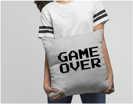 Personalized Game Over Lumbar Pillow, Game Chair Pillow, Gamer Gift, Gaming Gift, Game Room Decor, Gift for Gamer, Streamer Gift, Custom - Arria Home