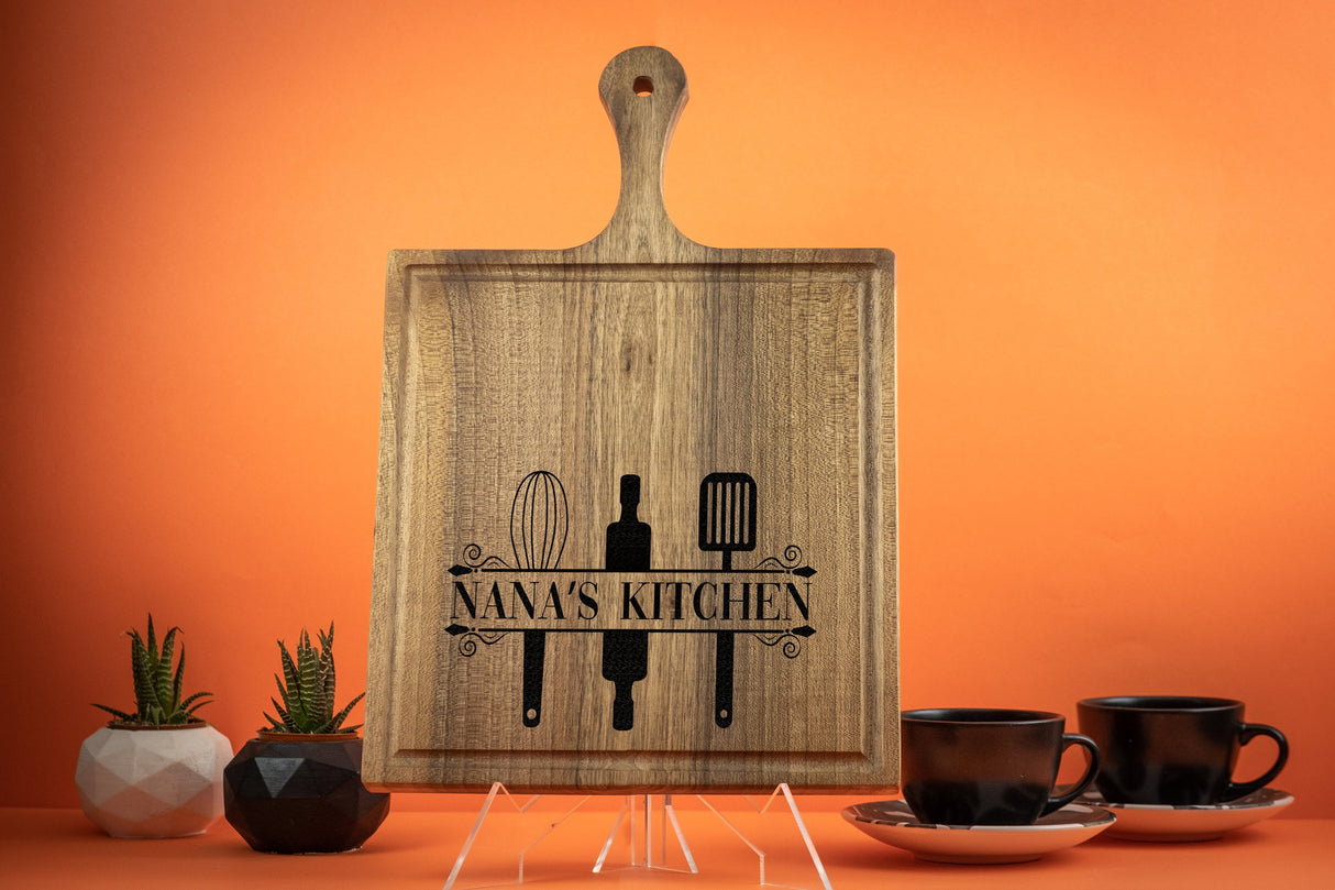 Custom Mothers Day Gift, Mom Kitchen Cutting Board, Charcuterie Board, Personalized Engraved Cutting Board, Mothers Day Gift Idea, Kitchen - Arria Home