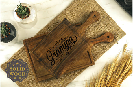 Custom Gift for Grandpa, Fathers Day Cutting Board Gift, Grilling Grandpa Gift, Custom Cutting Board, Fathers Day Gift Idea, BBQ Gift, Grill - Arria Home