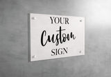 Custom Acrylic Business Sign, House Number Sign, Custom Logo Sign, Office Wall Decor, Business Decor, Business Gift, Storefont Logo Sign - Arria Home