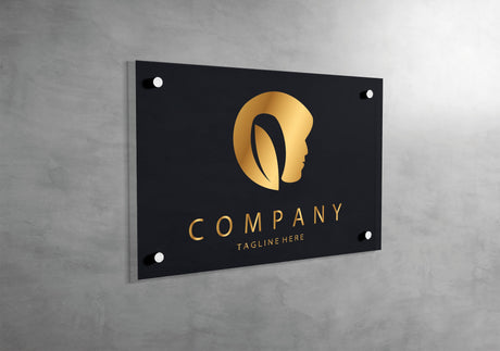 Custom Acrylic Business Logo Sign, Custom Logo, Business Sign, Acrylic Logo Sign, Office Storefont, Door Sign, Wall Hanging Business Office - Arria Home