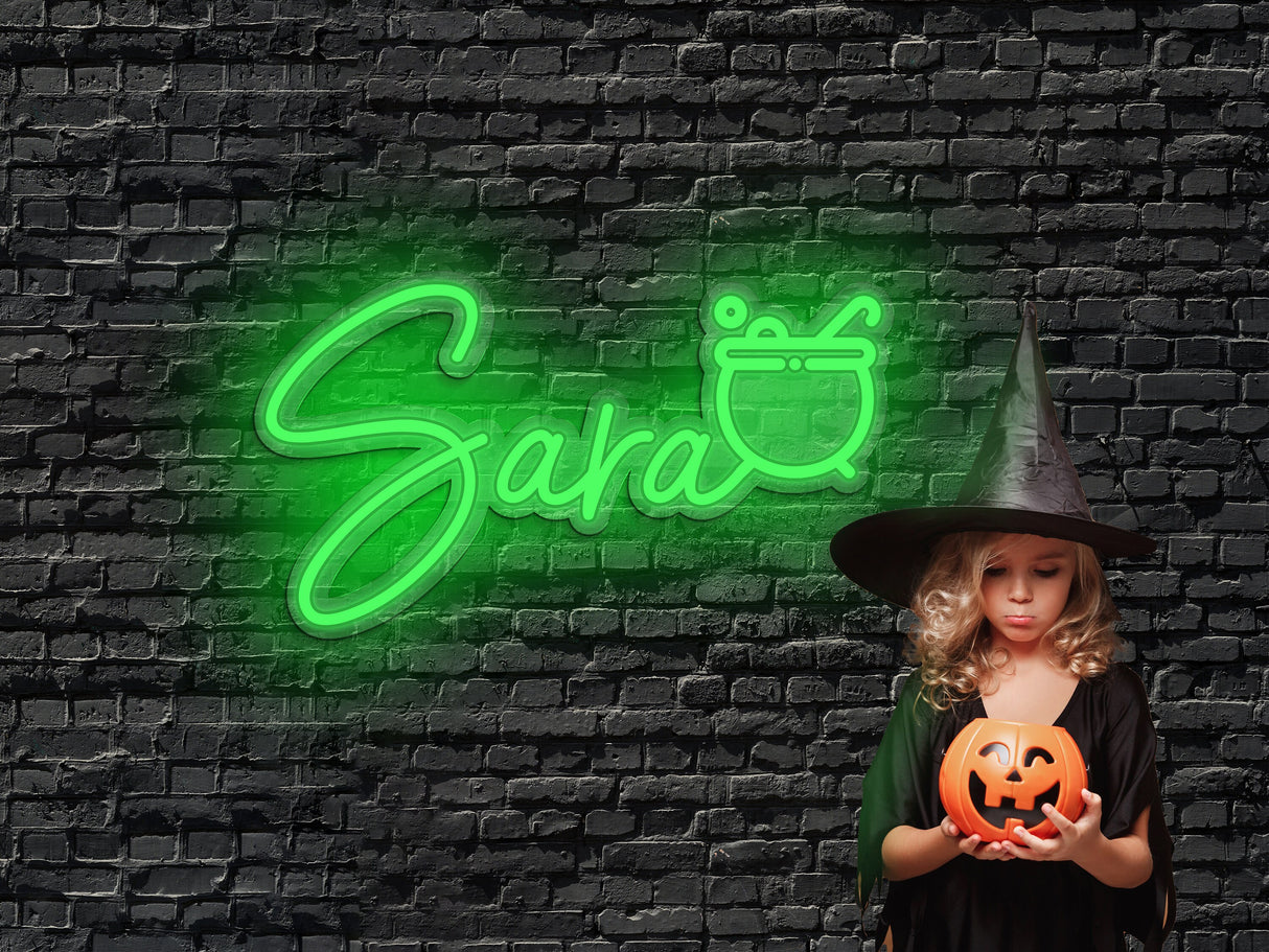 Halloween Name Neon Sign, Halloween Decor, Fall Decor, Halloween Neon Light, Halloween Light Up Sign, Fall Bedroom Decor, Fall Decorations - Arria Home