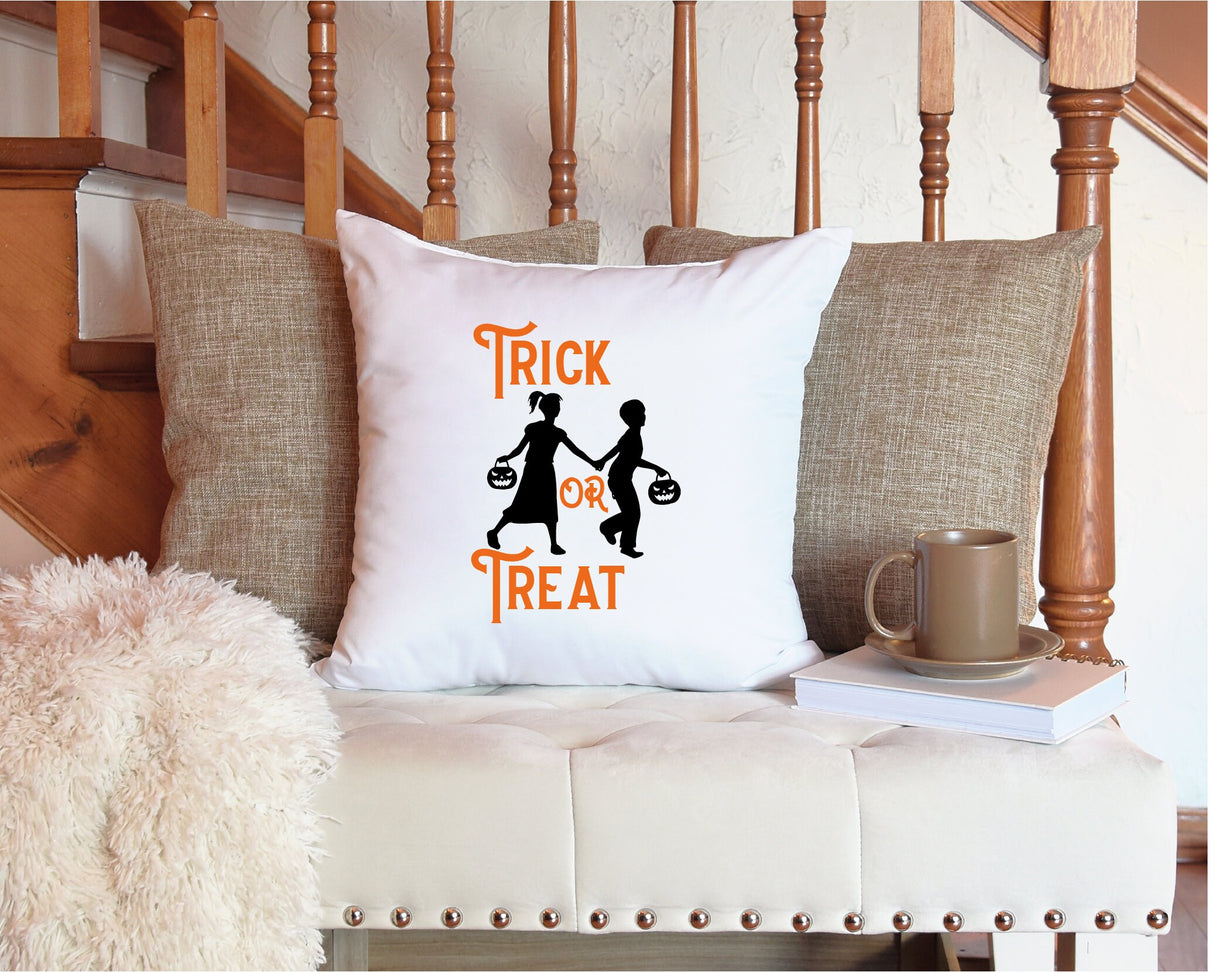 Halloween Trick or Treat Decor, Trick or Treat Decorations, Halloween Decorations, Halloween Accent Pillow, Fall Decorations, Halloween Gift - Arria Home