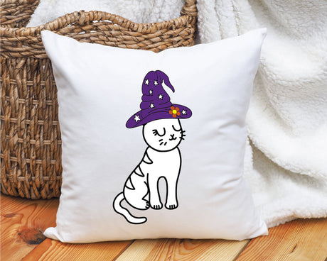 Halloween Decorative Pillow, Halloween Cute Cat Decor, Fall Decorations, Fall Pillow, Halloween Decor - Arria Home