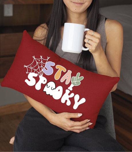 Stay Spooky Halloween Pillow, Halloween Decorations, Spooky Season Decor, Halloween Gift, Lumbar Pillow, Accent Pillow, Gift for Halloween - Arria Home