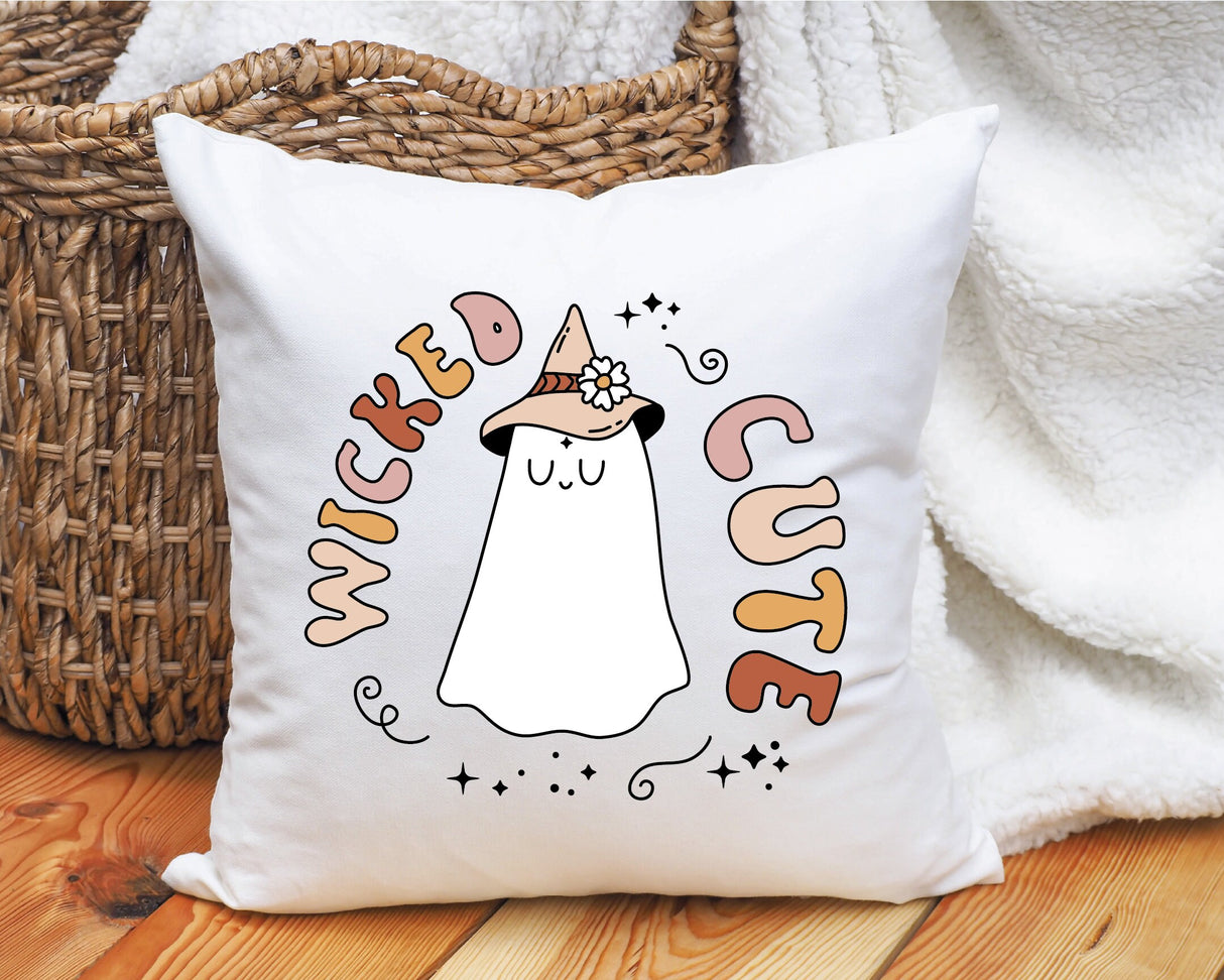 Halloween Pillow, Halloween Gift, Halloween Decor, Halloween Pillow Cover, Cushion Pillow Case, Halloween Decorations, Wicked Cute Pillow - Arria Home