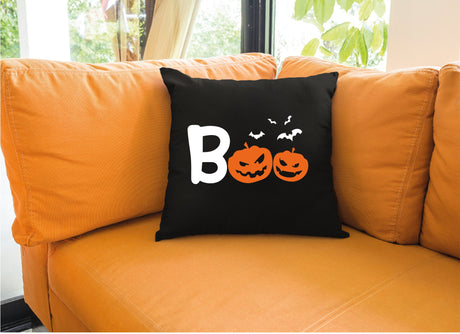 BOO Pumpkin Face Pillow, Halloween Decor, Fall Decorations, Holiday Decor, Halloween Lumbar Pillow, Halloween Throw Pillow, Halloween Gift - Arria Home