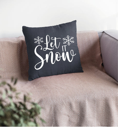 Let it Snow Christmas Decorative Pillow, Christmas Gift for Family, Noel Lumbar Pillow, Xmas Throw Pillow, Gift for Christmas, Home Decor - Arria Home