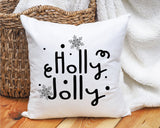 Holly Jolly Christmas Pillow, Christmas Decor, Custom Lumbar Pillow, Personalized Throw Pillow, Gift for Christmas, Boho Christmas Decor - Arria Home