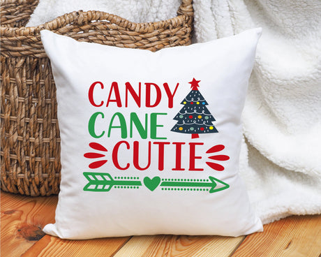 Candy Cane Christmas Pillow, Christmas Decorations, Christmas Pillow, Candy Cane Cutie Decor, Christmas Farmhouse Decor, Personalized Gift - Arria Home