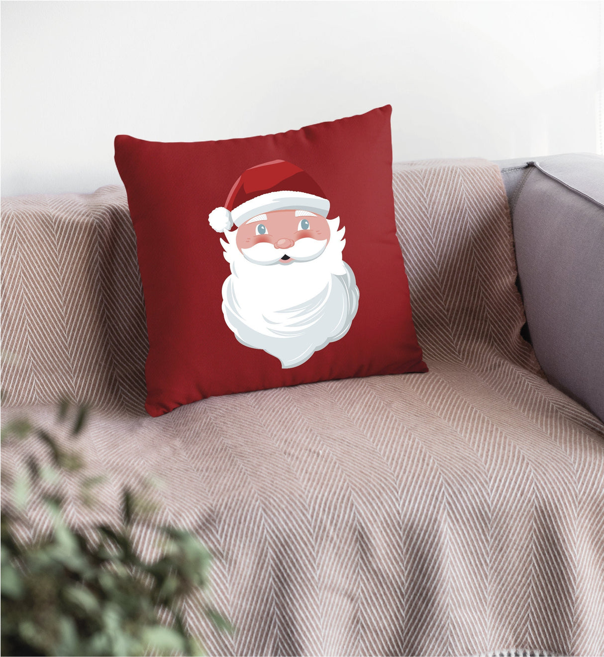 Christmas Santa Claus Pillow, Santa Claus Decor, Noel Lumbar Pillow, Xmas Throw Pillow, Christmas Decor, Christmas Home Decor, Farmhouse - Arria Home