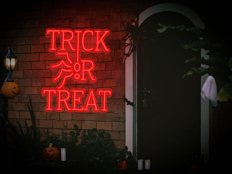 Halloween Signs, Trick or Treat Neon Sign, Spooky Neon Sign, Custom Halloween Sign, Hocus Pocus, Halloween Light, Fall Decorative Light - Arria Home