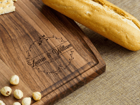 Charcuterie Board Personalized, Custom Cutting Board, Engraved Serving Board, Cheese Board Custom, Anniversary Gift, Wedding Gift, Christmas - Arria Home