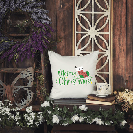 Merry Christmas Pillow, Christmas Stocking Decor, Christmas Gift, Xmas Pillow Cover, Noel Throw Pillow, Christmas Cushion, Christmas Pillow - Arria Home