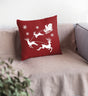 Christmas Deers and Sleigh Pillow, Christmas Pillow, Christmas Decor, Christmas Gift, Xmas Pillow Cover, Noel Lumbar Pillow, Farmhouse Decor - Arria Home