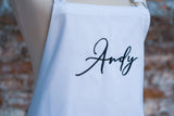 Custom Name Embroidered Apron, Name Apron, Cooking Apron, Cute Apron, Personalized Apron, Apron With Name, Embroidered Apron, Gift for Mom - Arria Home