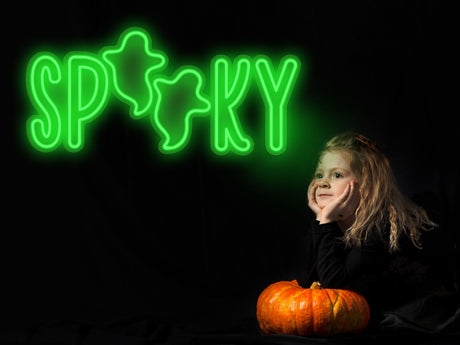 Halloween Kid Personalized Name Neon Sign, Halloween Decorations, Neon Sign Bedroom, Halloween Nursery, Kid Name Neon Ligth, Halloween Decor - Arria Home