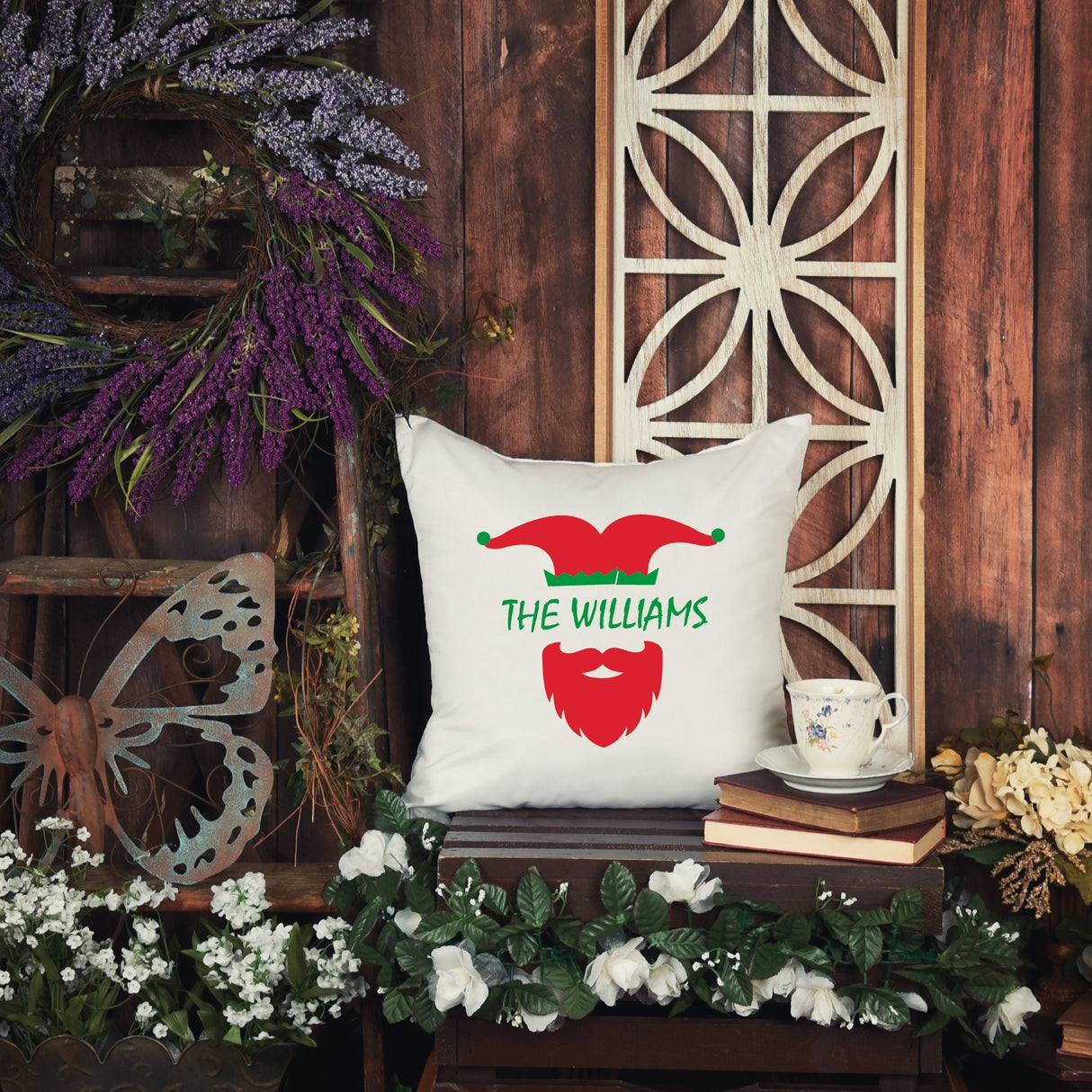 Personalized Christmas Last Name Pillow, Custom Family Name Pillow, Custom Pillow Cover, Personalize Pillow, Christmas Decor, Christmas Gift - Arria Home