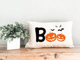 BOO Pumpkin Face Pillow, Halloween Decor, Fall Decorations, Holiday Decor, Halloween Lumbar Pillow, Halloween Throw Pillow, Halloween Gift - Arria Home