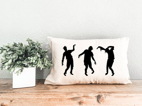 Dancing Zombie Halloween Decorative Pillow, Halloween Decor, Halloween Cushion, Fall Holiday Home Decor, Halloween Gift, Halloween Gift Idea - Arria Home