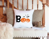 BOO Pumpkin Face Pillow, Halloween Decor, Fall Decorations, Holiday Decor, Halloween Lumbar Pillow, Halloween Throw Pillow, Halloween Gift - Arria Home