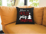 Holly Jolly Christmas Pillow, Christmas Decor, Noel Lumbar Pillow, Xmas Throw Pillow, Christmas Cushion, Christmas Gift, Decorative Pillow - Arria Home