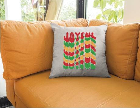 Christmas Color Joyful Pillow, Christmas Decorations, Home Decor, Colorful Christmas, Christmas Pop Art Pillow, Noel Decor, Xmas Decor, Gift - Arria Home