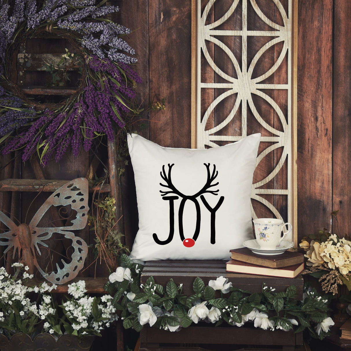 Joy Christmas Decorative Pillow, Christmas Lumbar Pillow, Christmas Throw Pillow, Noel Decor, Xmas Decor, Christmas Living Room Decor, Gift - Arria Home