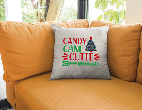 Candy Cane Christmas Pillow, Christmas Decorations, Christmas Pillow, Candy Cane Cutie Decor, Christmas Farmhouse Decor, Personalized Gift - Arria Home