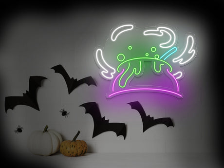 Custom Halloween Neon Sign, Witch Please Halloween Light, Halloween Decorations, Fall Front Porch Decorations, Halloween Light Up Decoration - Arria Home