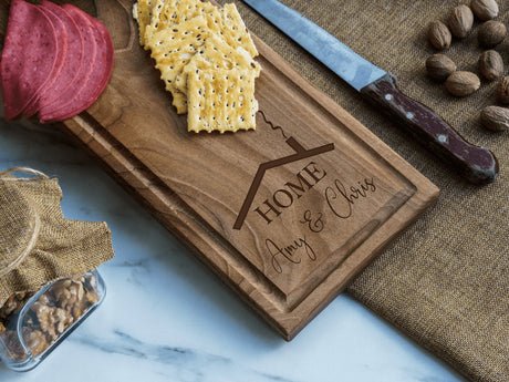 Custom Cutting Board, Custom Cheese Board, Housewarming Gift, New Home Gift, Realtor Closing Gift, New Home Owner Gift, Personalized Gift, - Arria Home