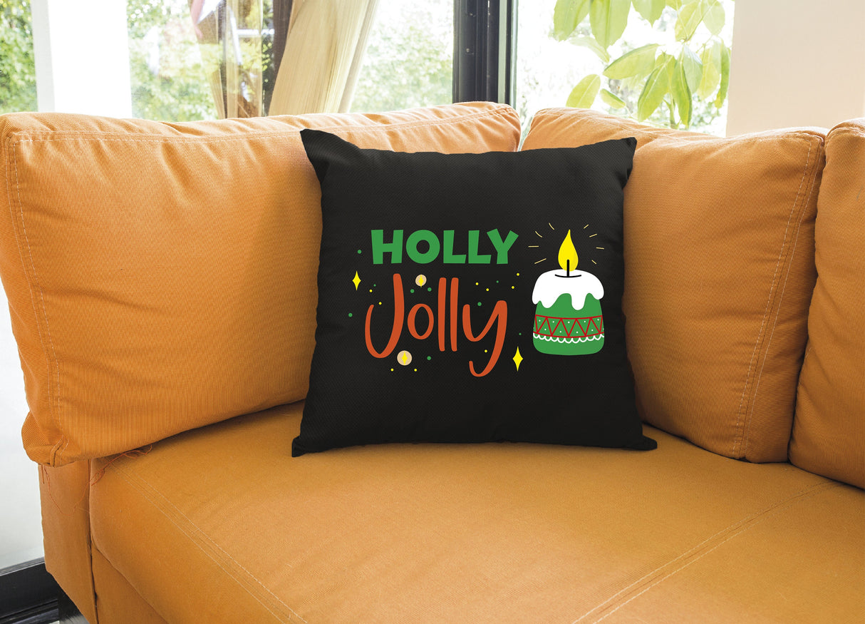 Holy Jolly Custom Christmas Pillow, Christmas Pillow, Christmas Decor, Christmas Cushion, Gift for Christmas, Lumbar Pillow, Throw Pillow - Arria Home