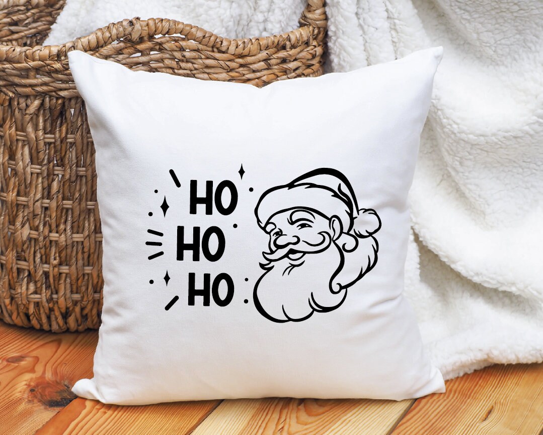 Ho Ho Ho Christmas Santa Claus Pillow, Christmas Decor, Christmas Gift, Christmas Cushion, Noel Decorations, Xmas Lumbar Pillow, Christmas - Arria Home