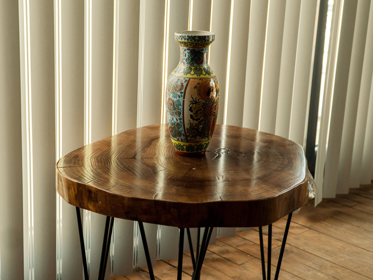 Live Edge Walnut Solid Wood Desk, Natural Computer Desk, Standing Wooden Desk, Office Furniture, Living Room Furniture, Rustic Dining Table - Arria Home