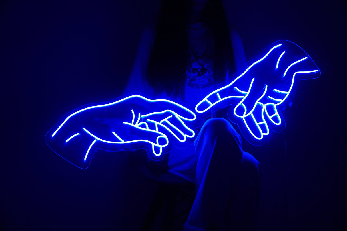 Custom Neon Light Wall Art, Neon Sign Custom, Galaxy Brain, Hand of God, Just Relax, Personalize Battery Operated Neon Sign, Neon Room Decor