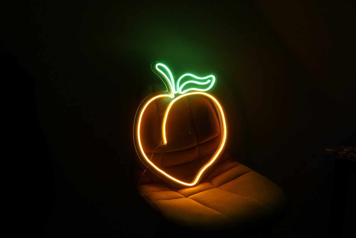 Custom Peach Neon Sign, Peach Neon Light, Peach Wall Decor, Led Neon Sign, Night Lamp, Hype Room Decor, Led Neon Wall Art, Neon Led Light