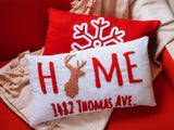 Personalized Home Address Embroidered Pillow, Housewarming Gift, Custom Zipcode Christmas Pillow, Christmas Gift Idea, First Christmas Gift.