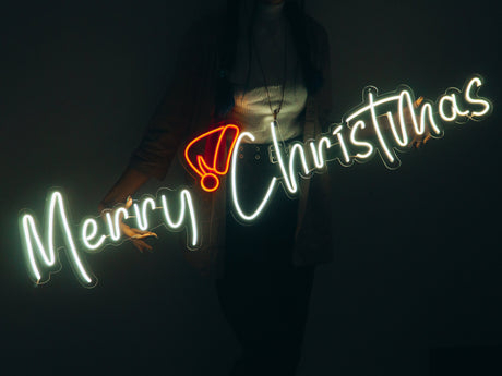 Merry Christmas Custom Neon Sign, Battery Operated Led Neon Sign, Christmas Eve Wall Decoration, Neon Light, Xmas Party Decor, Bar Signage - Arria Home