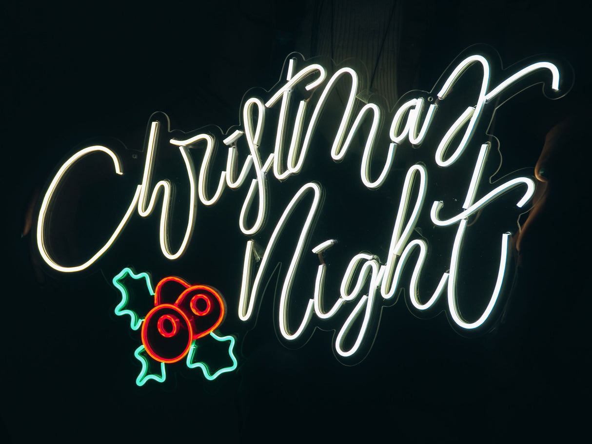 Holly Jolly Christmas Neon Sign, Custom Xmas Party Neon Light, Chrismtas Sign, Battery Operated Christmas Decor Led Neon Light, Bar Sign - Arria Home