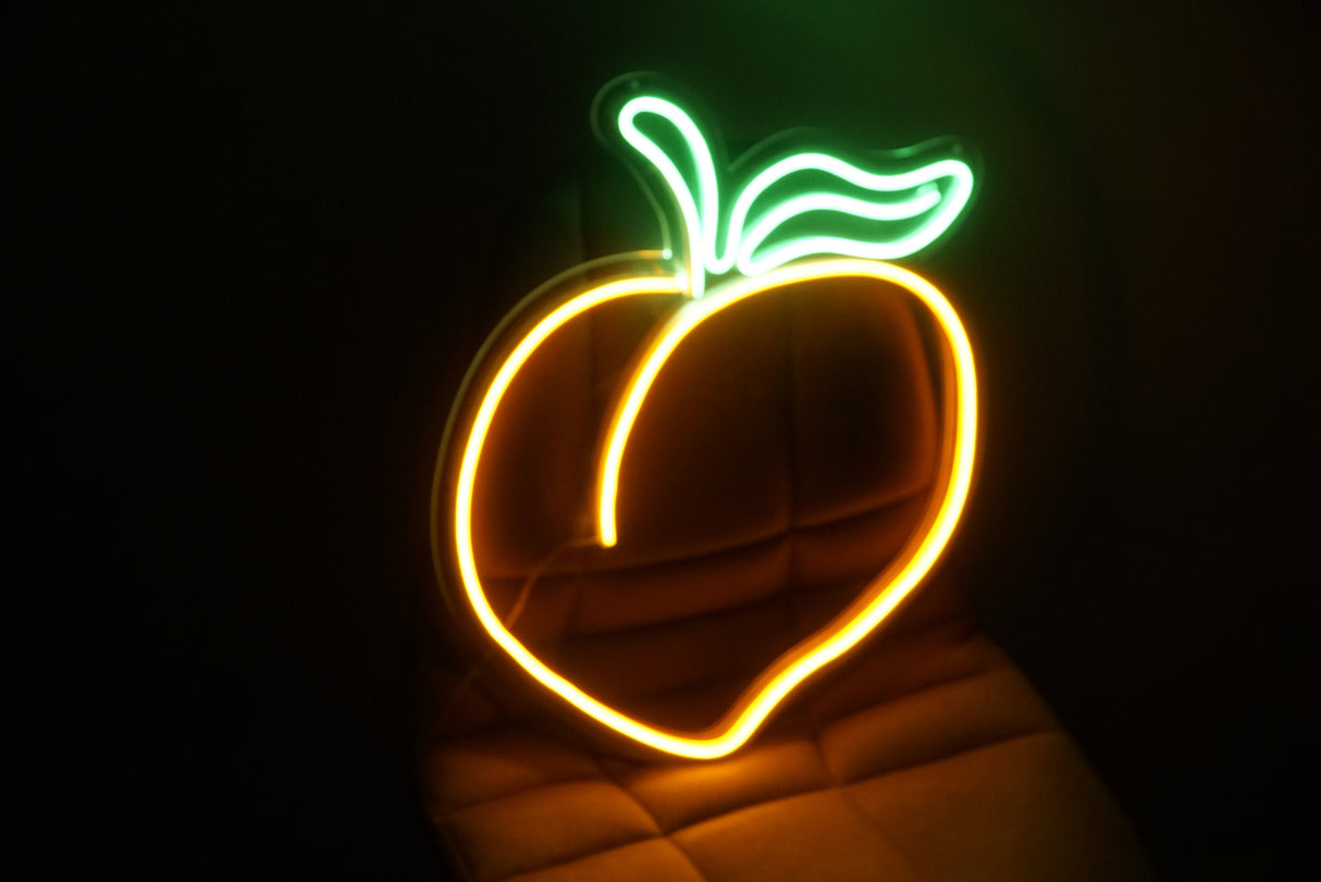 Custom Peach Neon Sign, Peach Neon Light, Peach Wall Decor, Led Neon Sign, Night Lamp, Hype Room Decor, Led Neon Wall Art, Neon Led Light