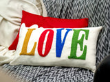 Valentines Day Punch Needle Love Pillow, Gift for Her, Gift for Him, Gift for Girlfriend, Anniversary Gift, Couple Gift, Custom Pillow Gift - Arria Home