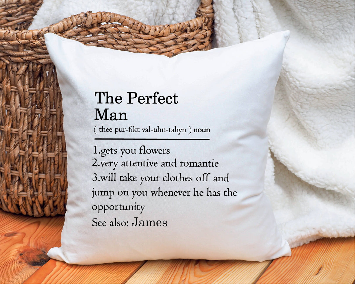 Custom Couple Funny Gift Pillow, Personalize Unusual Gift for Her, 1st Anniversary Joke Gift for Wife, Cute Couple Gift, Valentines Day Gift - Arria Home