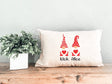 Personalized Couple Valentine Gnome Pillow, Custom Lumbar Pillow, Couple Cushion, Bedding Decor, Throw Pillow, Long Distance Gift, Pillow - Arria Home