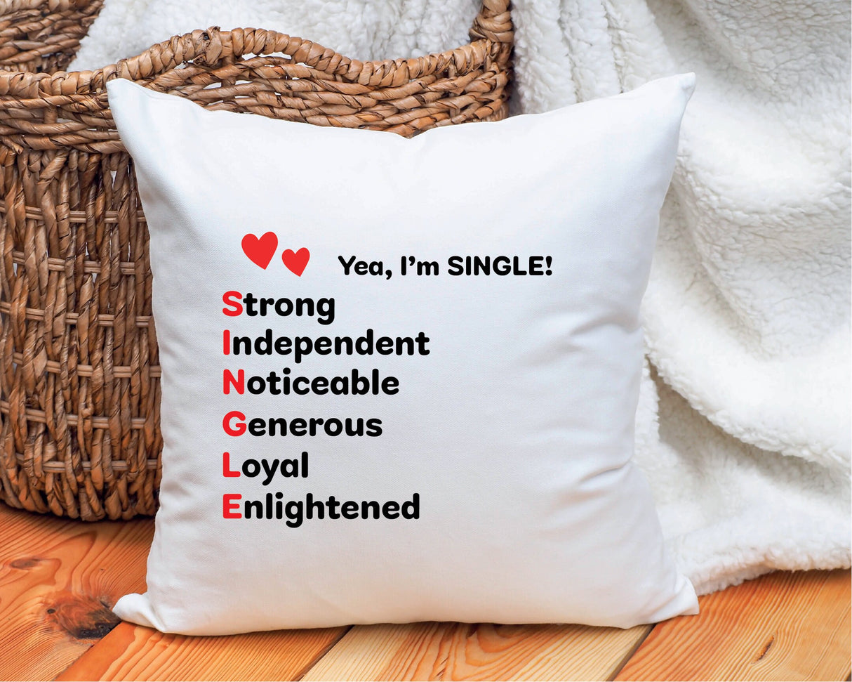 Funny Single Valentines Day Joke Pillow Gift, Humorous Gift, Ridiculous Valentine Gift, BFF Gift, Divorce Gift, Break Up Colleague Gift - Arria Home